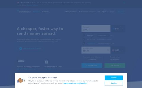 Transfer Money Online | Send Money Abroad with TransferWise