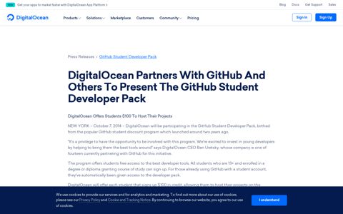 DigitalOcean Partners With GitHub And Others To Present The ...