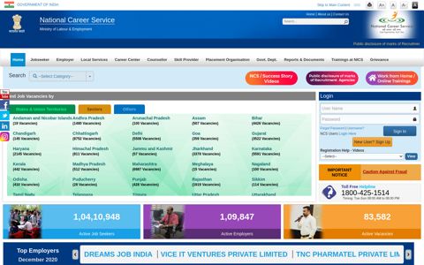 NCS|Home: National Career Service-Home Page for ...