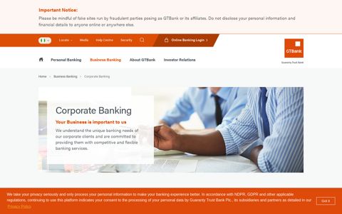 Corporate Banking - GTBank
