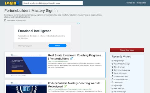Fortunebuilders Mastery Sign In - Loginii.com