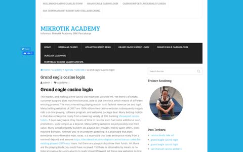 Grand eagle casino login - Mikrotik Academy - SMK Pancakarya