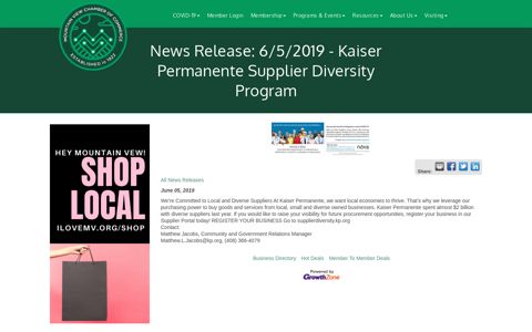 News Release: 6/5/2019 - Kaiser Permanente Supplier ...