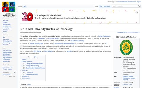 Far Eastern University Institute of Technology - Wikipedia