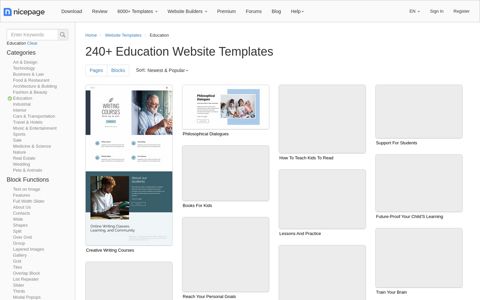 220+ Education Website Templates - Nicepage