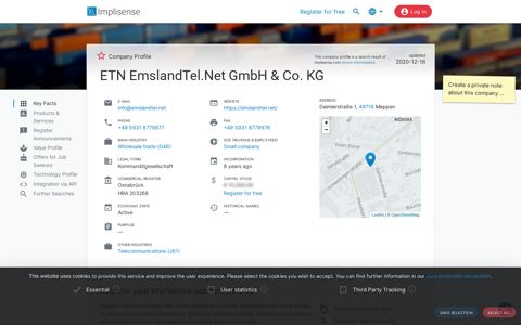 ETN EmslandTel.Net GmbH & Co. KG | Implisense