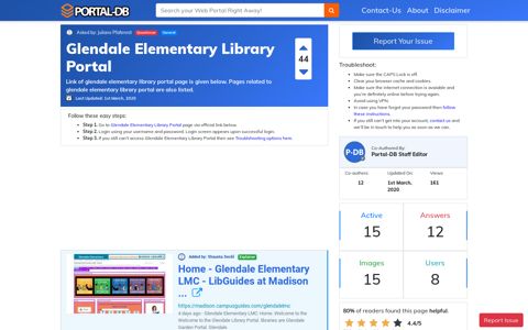 Glendale Elementary Library Portal