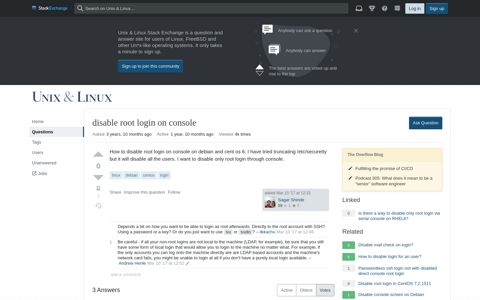 disable root login on console - Unix & Linux Stack Exchange