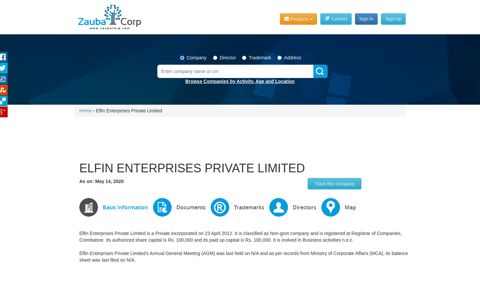 ELFIN ENTERPRISES PRIVATE LIMITED - Zauba Corp