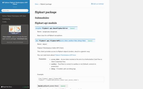 flipkart package — Python Flipkart Marketplace API Client 0.2 ...