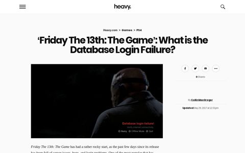 Friday The 13th: What is the Database Login Failure? | Heavy ...