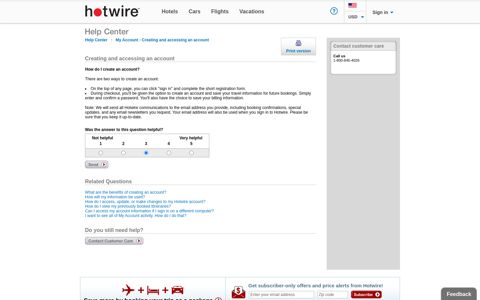 How do I create an account? - Hotwire.com: Discount airfare ...