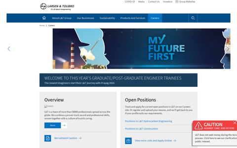Careers | L&T Corporate | L&T India - Larsen & Toubro