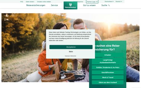 HanseMerkur Reiseversicherung - online buchen