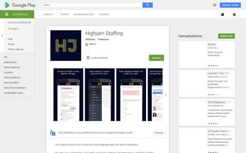 Highjam Staffing – Google Play ‑sovellukset