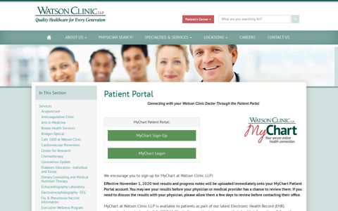 Patient Portal - Watson Clinic