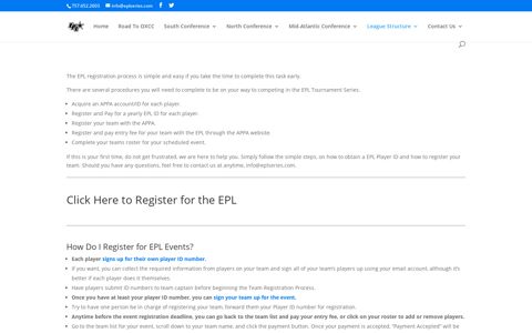 Register for the EPL | EPL Series