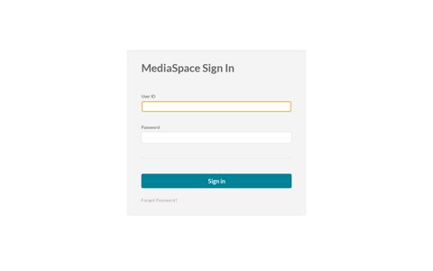 MediaSpace: Login