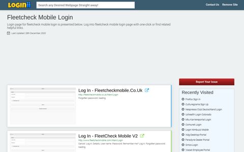 Fleetcheck Mobile Login - Loginii.com