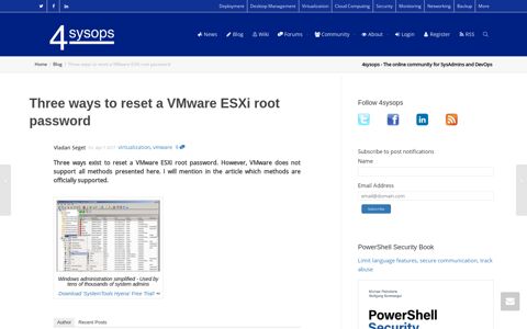 Three ways to reset a VMware ESXi root password – 4sysops