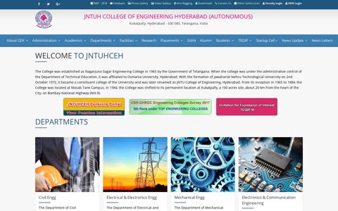 JNTUH College of Engineering Hyderabad (Autonomous).