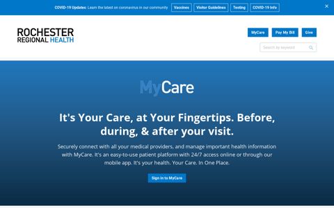 MyCare Patient Portal | Rochester Regional Health