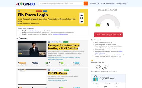 Fib Pucrs Login - A database full of login pages from all over ...