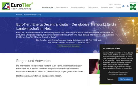 EuroTier / EnergyDecentral digital: FAQ - EuroTier 2021