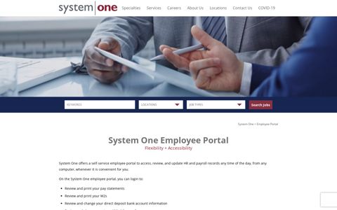 Employee Portal | System One
