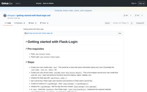 Getting started with Flask-Login · GitHub