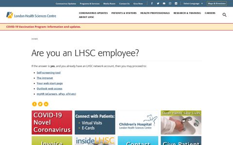 Are you an LHSC employee? | LHSC