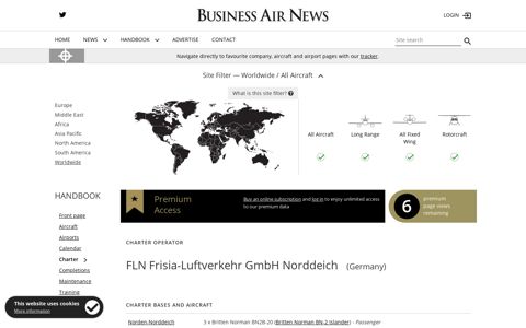 FLN Frisia-Luftverkehr GmbH Norddeich | Charter | Handbook ...