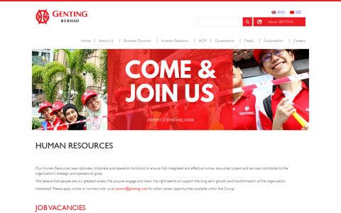 Human Resources - Genting Group