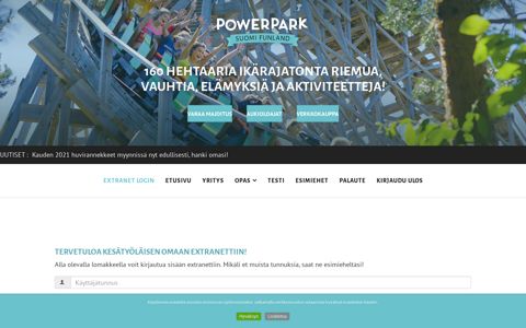 Extranet login - PowerPark