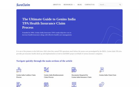Genins India TPA Health Insurance Claim Process | SureClaim