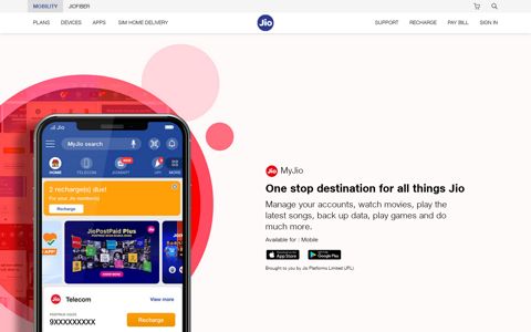 MyJio App Download - Recharge & Manage Your Jio Account
