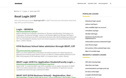 Ibsat Login 2017 ❤️ One Click Access
