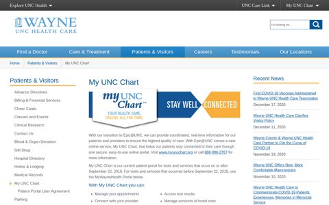 My UNC Chart | Goldsboro, NC | Wayne UNC Health Care