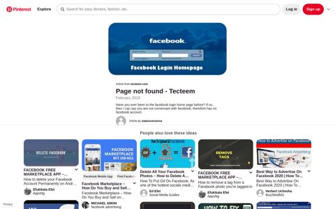 Facebook Login Homepage - Visit the Facebook Login Page ...