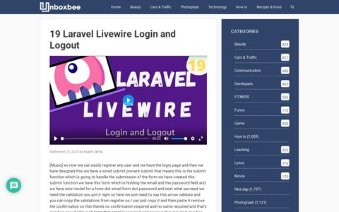 19 Laravel Livewire Login and Logout - Unboxbee.com