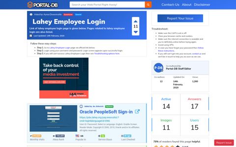 Lahey Employee Login - Portal-DB.live