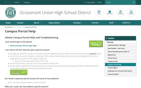 Campus Portal Help - Grossmont Union High School District