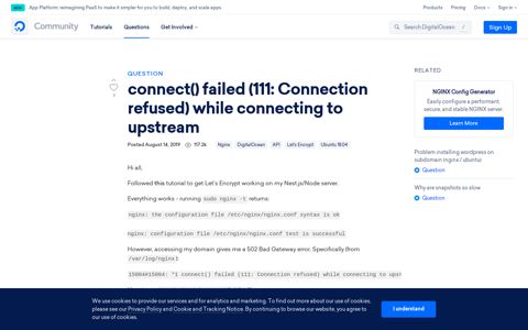 connect() failed (111: Connection refused) while connecting to ...