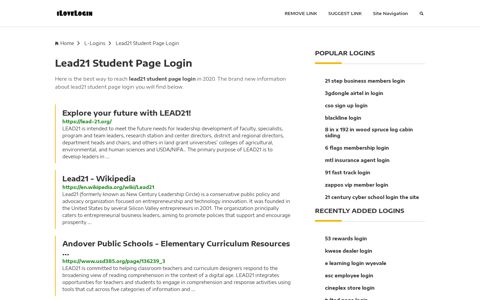 Lead21 Student Page Login ❤️ One Click Access - iLoveLogin