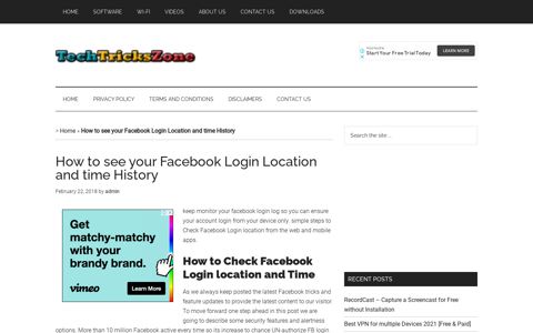 How To Check Facebook Login Location and Last Login Time ...