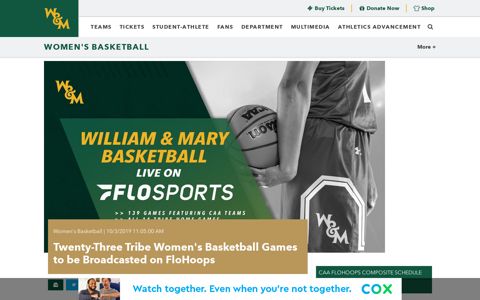 Twenty-Three Tribe Women's Basketball Games to be ...