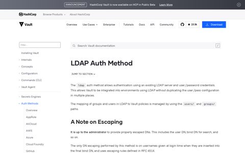 LDAP - Auth Methods | Vault by HashiCorp