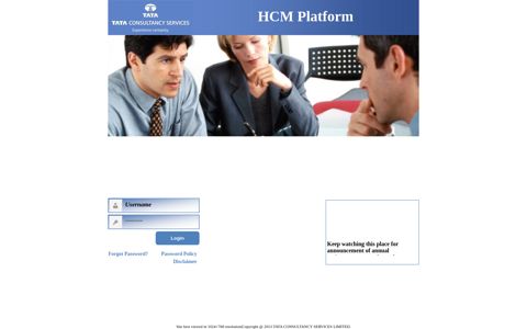 TCS HCM Platform Portal