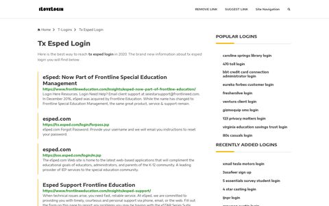 Tx Esped Login ❤️ One Click Access