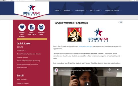 Harvard-Westlake Partnership • Page - Bright Star Schools